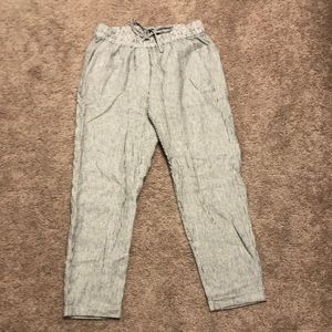 J. Crew Factory Striped Linen Pant